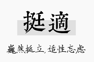 挺适名字的寓意及含义