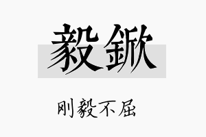 毅锨名字的寓意及含义