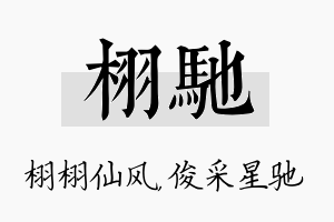 栩驰名字的寓意及含义