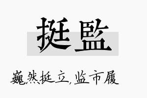 挺监名字的寓意及含义