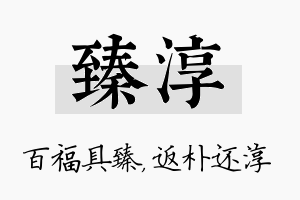 臻淳名字的寓意及含义