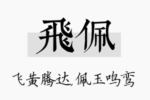 飞佩名字的寓意及含义