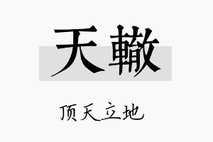 天辙名字的寓意及含义