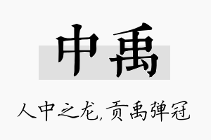 中禹名字的寓意及含义