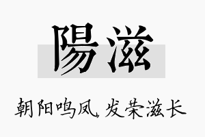 阳滋名字的寓意及含义