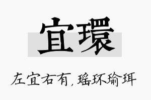 宜环名字的寓意及含义