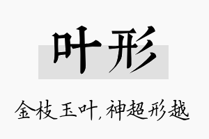 叶形名字的寓意及含义