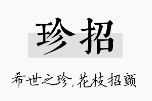 珍招名字的寓意及含义