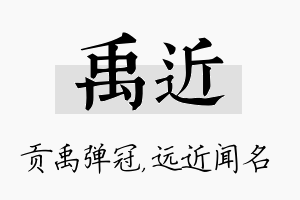 禹近名字的寓意及含义