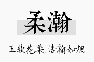 柔瀚名字的寓意及含义