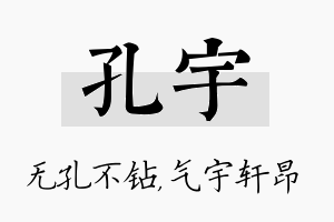 孔宇名字的寓意及含义