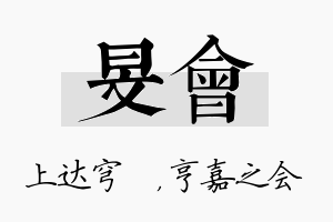 旻会名字的寓意及含义