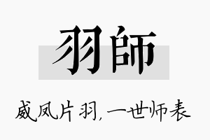 羽师名字的寓意及含义