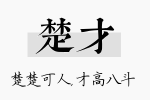 楚才名字的寓意及含义