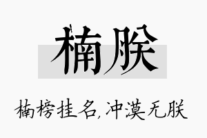 楠朕名字的寓意及含义