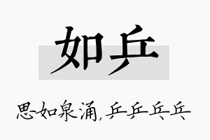 如乒名字的寓意及含义