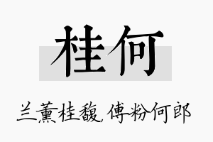 桂何名字的寓意及含义