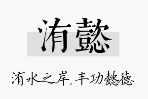 洧懿名字的寓意及含义