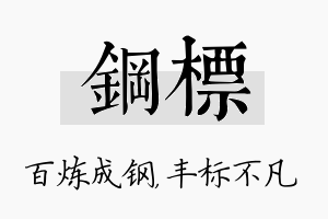 钢标名字的寓意及含义