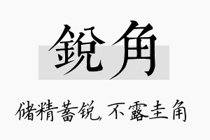 锐角名字的寓意及含义