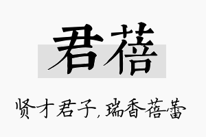 君蓓名字的寓意及含义