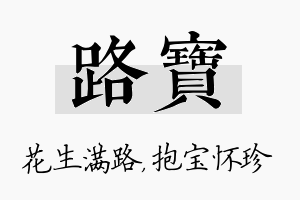 路宝名字的寓意及含义