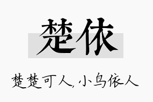 楚依名字的寓意及含义