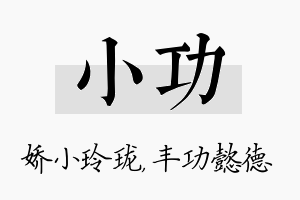 小功名字的寓意及含义