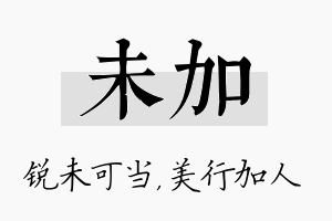 未加名字的寓意及含义