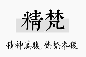 精梵名字的寓意及含义