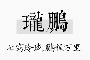 珑鹏名字的寓意及含义