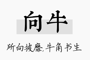 向牛名字的寓意及含义