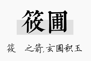 筱圃名字的寓意及含义