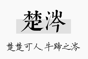 楚涔名字的寓意及含义