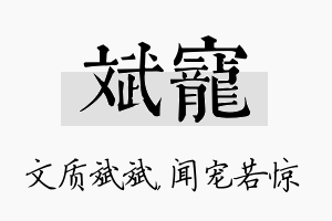 斌宠名字的寓意及含义