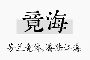 竟海名字的寓意及含义