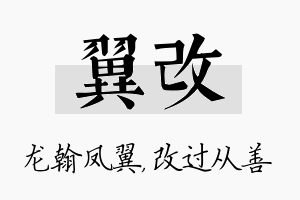 翼改名字的寓意及含义