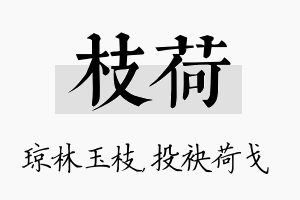 枝荷名字的寓意及含义