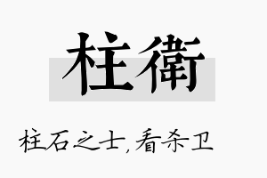 柱卫名字的寓意及含义