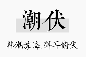 潮伏名字的寓意及含义