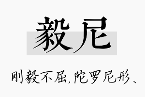 毅尼名字的寓意及含义