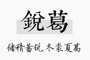 锐葛名字的寓意及含义