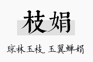 枝娟名字的寓意及含义