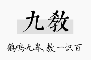 九教名字的寓意及含义