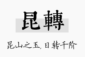 昆转名字的寓意及含义