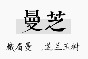 曼芝名字的寓意及含义