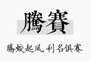 腾赛名字的寓意及含义