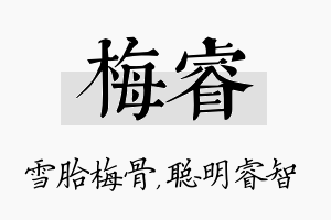 梅睿名字的寓意及含义