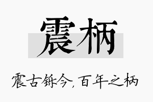 震柄名字的寓意及含义