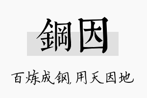 钢因名字的寓意及含义